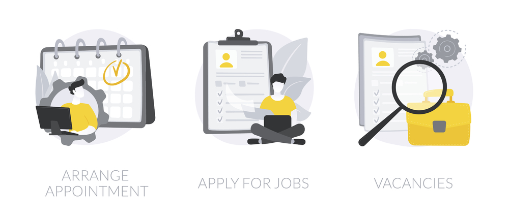 人力资源服务的抽象概念与矢量插图设计